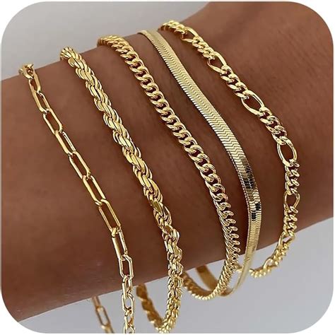 Chain gold bracelet patterns