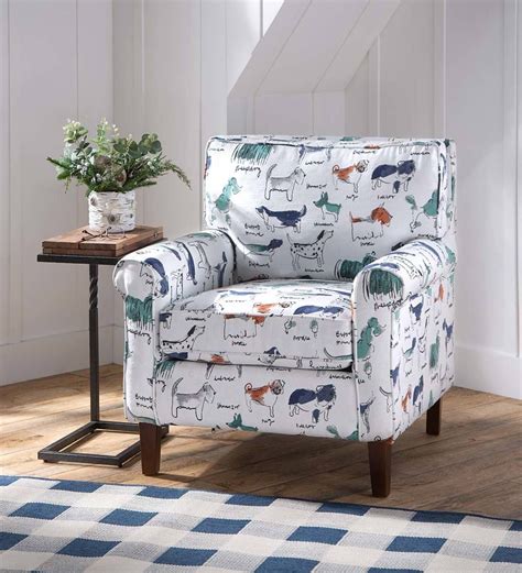 Chair With Dog Print Fabric