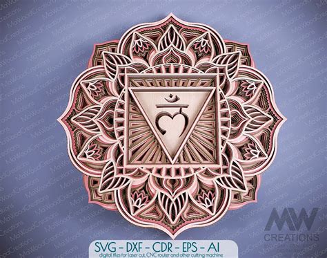 Download Chakra Mandala Sign Symbol DXF Files