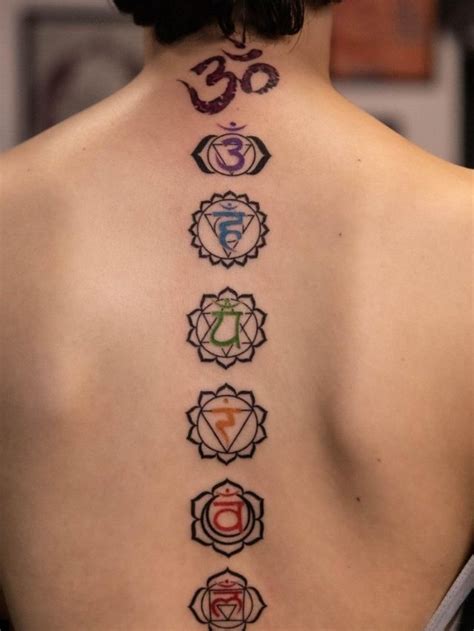Chakras Tattoo On Back