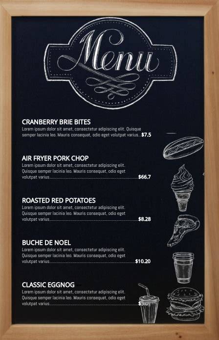 Chalkboard Menu Design Template Free