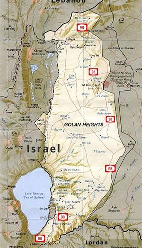Aerial view of the Golan Heights