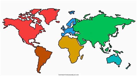 Map of the World Clipart
