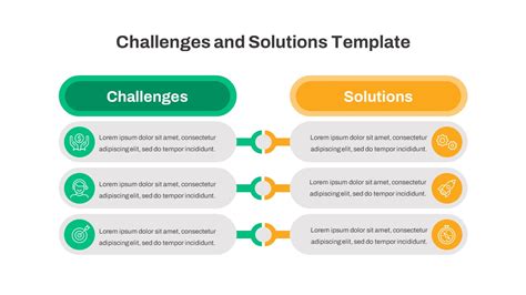 Challenges And Solutions Slide Template Free