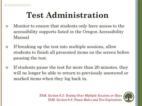 Challenges in Administering the Test