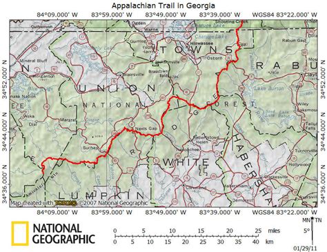 Appalachian Trail in Georgia Map