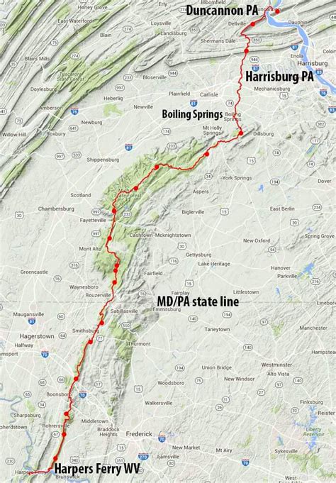 Challenges of Implementing MAP Appalachian Trail in PA Map