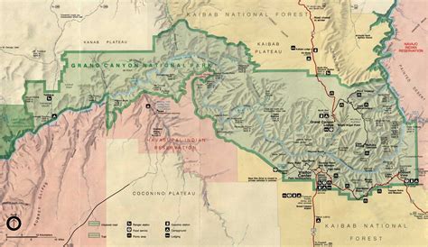 Arizona Map of Grand Canyon
