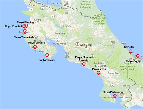 Challenges of Implementing MAP Beach Map of Costa Rica
