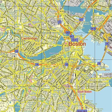 MAP Boston On A US Map