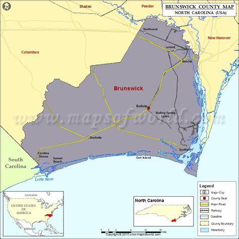 Challenges of Implementing MAP Brunswick County Map North Carolina