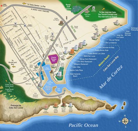 Map of Cabo Mexico
