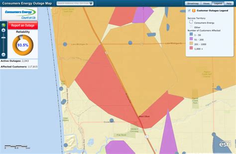 Challenges of implementing MAP Consumers Energy Power Outage Map