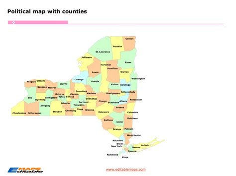 MAP County Map of New York