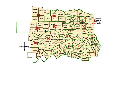 map of North Texas