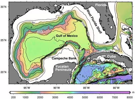 Challenges of Implementing MAP Depth of Gulf of Mexico Map