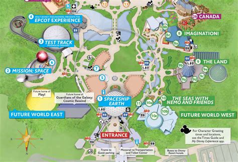 Disney World Map Of Epcot