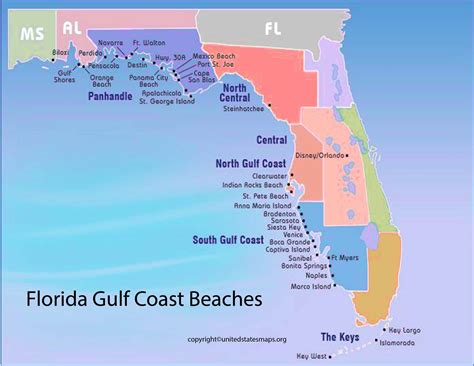 Challenges of implementing MAP Florida Beaches Map Gulf Coast