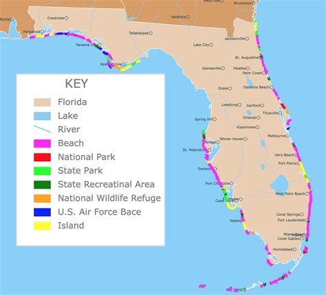 Challenges of Implementing MAP Florida Beaches Map West Coast