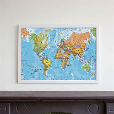 MAP Framed Map of the World