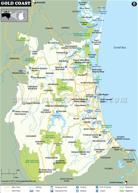 Challenges of implementing MAP Gold Coast Of Australia Map