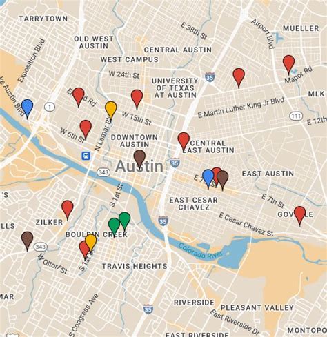 Google Map of Austin, Texas