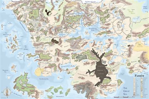 High Res Map of Faerun