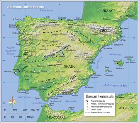 Map of Iberian Peninsula