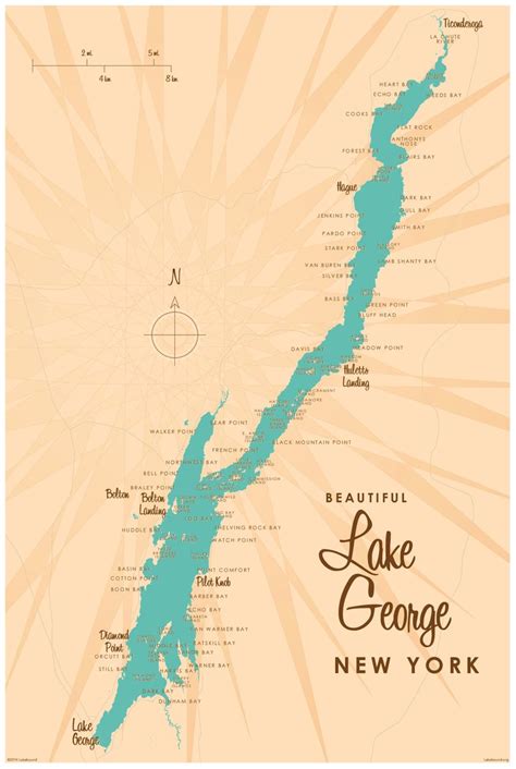 Map of Lake George, New York