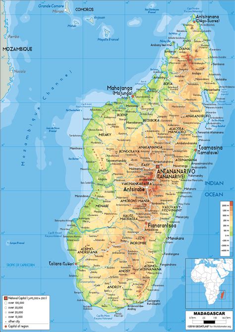 Map image of Madagascar