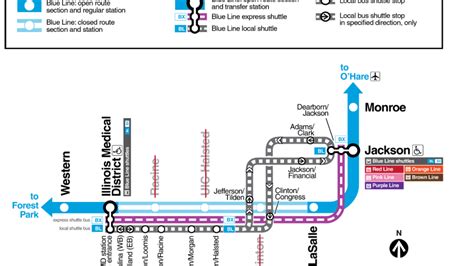 Map of Blue Line Chicago