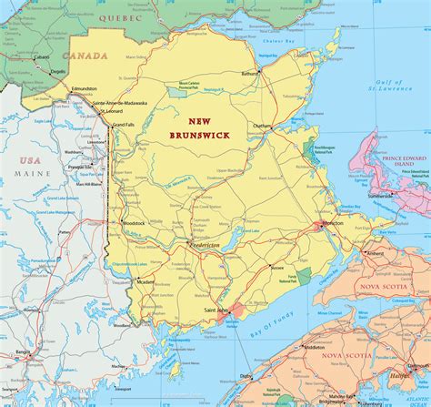 Challenges of Implementing MAP Map Of Canada New Brunswick