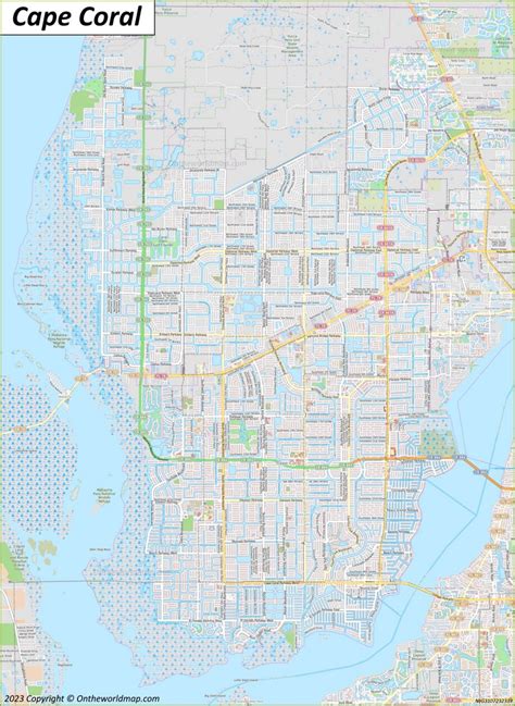 Map of Cape Coral Florida