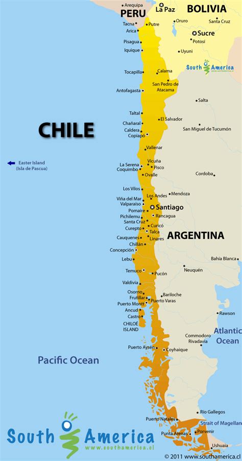 Challenges of Implementing MAP Map of Chile South America