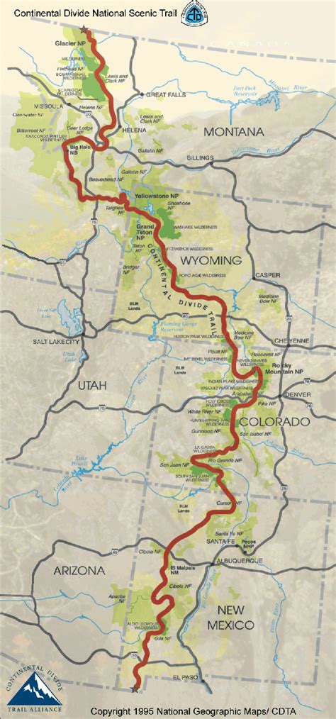 Challenges of Implementing MAP Map of Continental Divide Trail