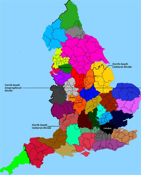 Map of Counties in England