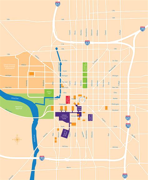 MAP Map Of Downtown Indianapolis