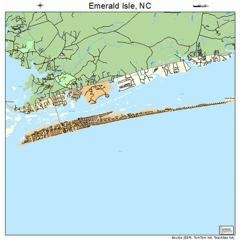 Map of Emerald Isle NC