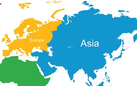 Map of Europe and Asia