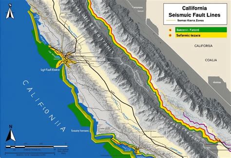 map of fault lines in california