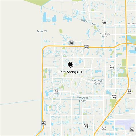 Map of Florida Coral Springs