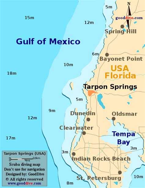 Map of Florida Tarpon Springs