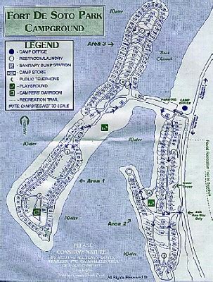 map of Fort Desoto Campground