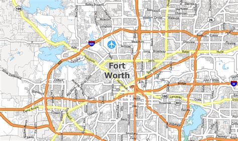 Map of Fort Worth Texas