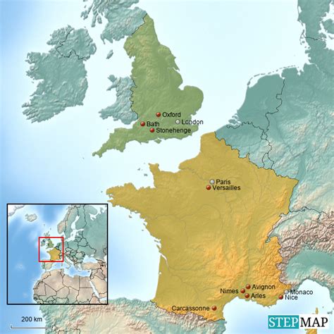 Challenges of Implementing MAP Map of France and England