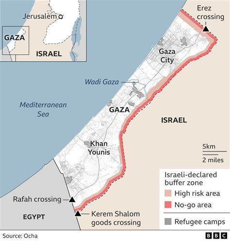 Challenges of Implementing MAP Map of Gaza and Israel