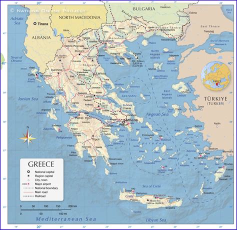 map of Greece in Europe