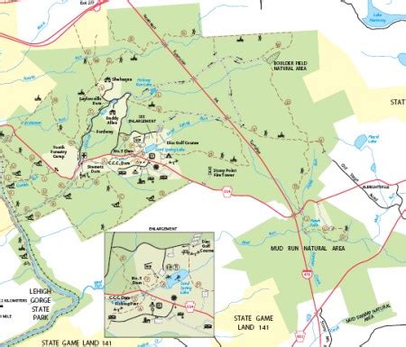 Map of Hickory Run State Park