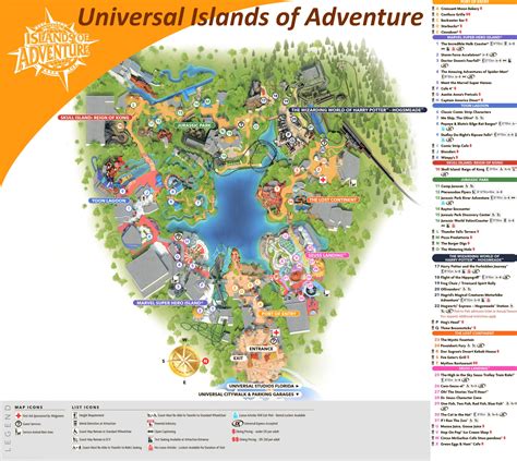 Challenges of implementing MAP Map Of Islands Of Adventure