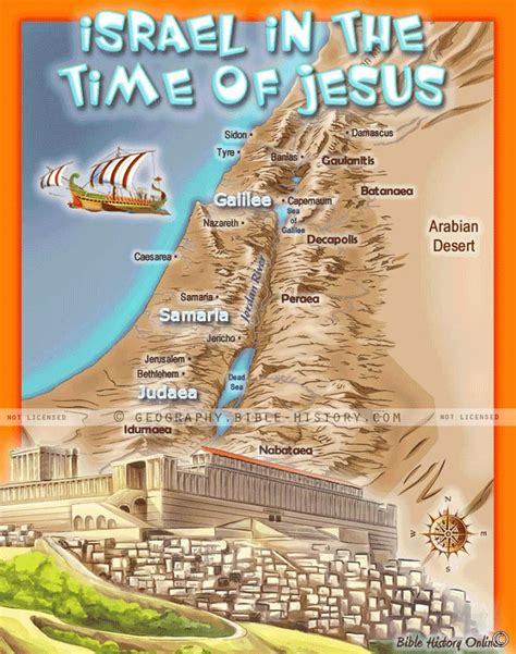 Map of Israel in Jesus' Time